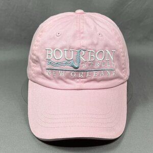 Bourbon Street New Orleans Strapback Hat Pink Adjustable Souvenir Dad Womens